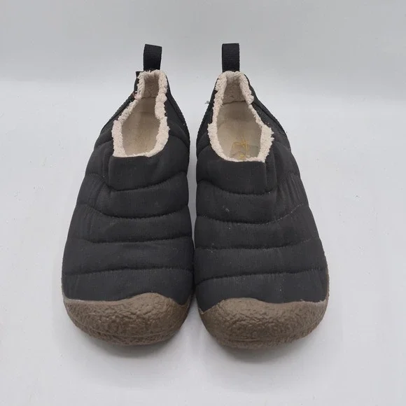 KEEN.CUSH Slippers Shoes Mens Size 10 Black Quilted Faux Fur Slip-On Lined - Picture 6 of 10
